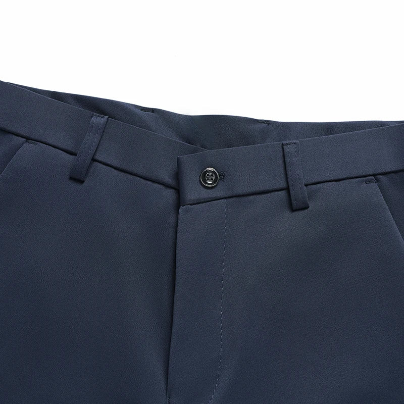 29-42 Men's Summer Pants Thin Straight Stretch Casual Pants with No Trace No Ironing Fabric Silky and Cool Feeling