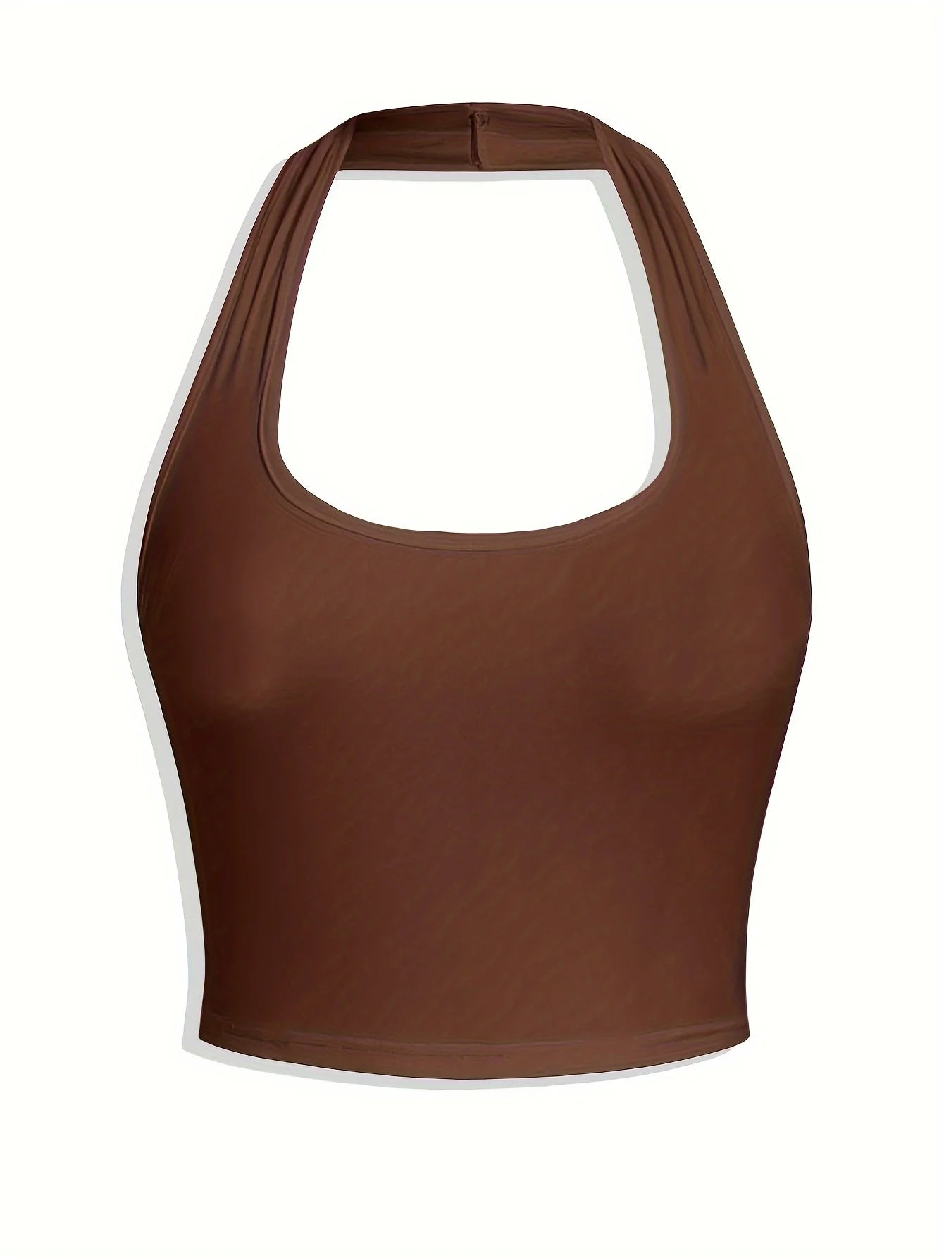 New women's classic solid color women's neck halter sling 3-piece set