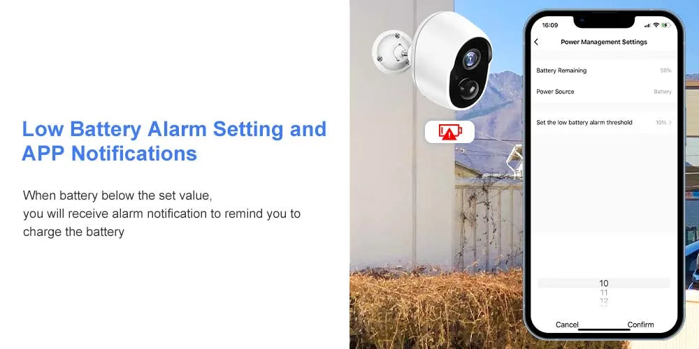 3MP Tuya Smart Life Battery Powered Outdoor WIFI Surveillance Security PIR Motion Detection Camera Night Vision Alexa Google