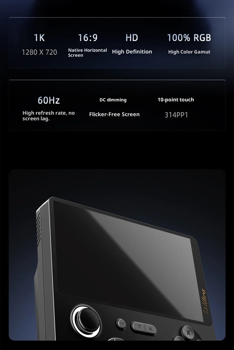 2025 New E5ultra Handheld Game Console With Dual Systems 6+128 Running Memory Cloud Gaming 5-Inch Ips Hall Joystick Game Console