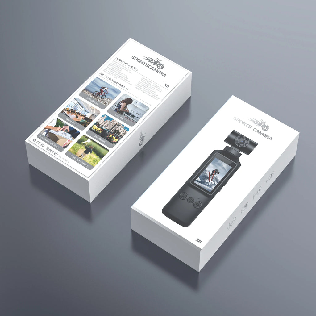 Portable 4K/2K video camera, rotatable lens charging action camera, travel and party recorder, outdoor sports Vlog camera