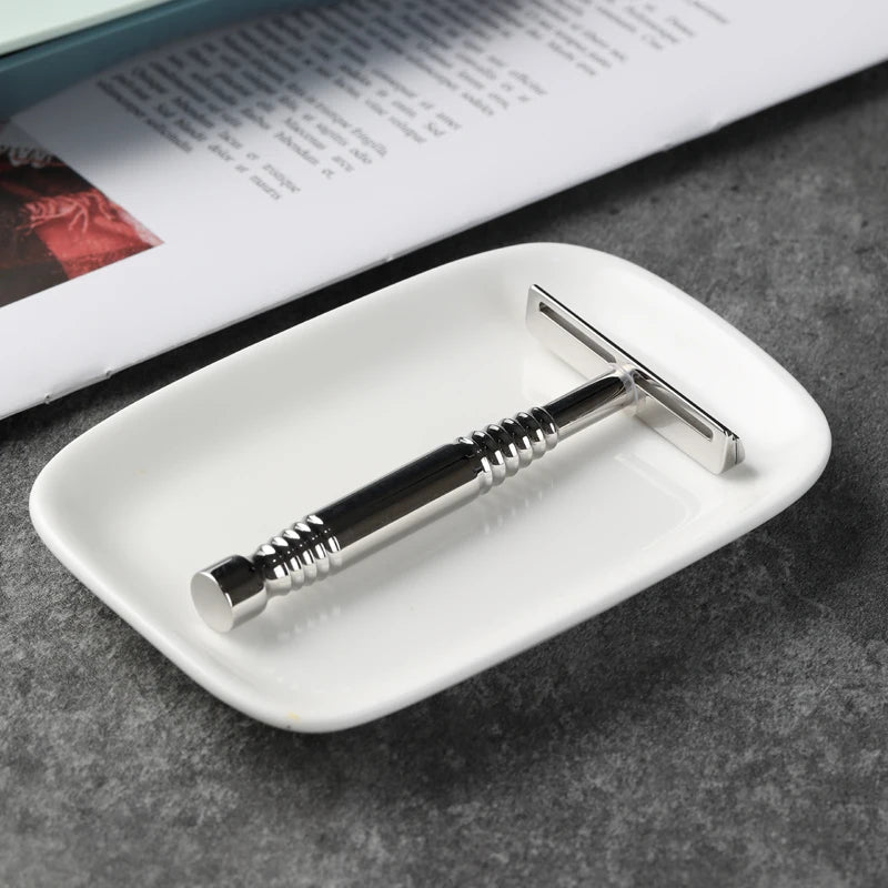 YAQI  Romulus Polished 316 stainless Steel AC Blade Single-edged Mens Shaving Safety Razor