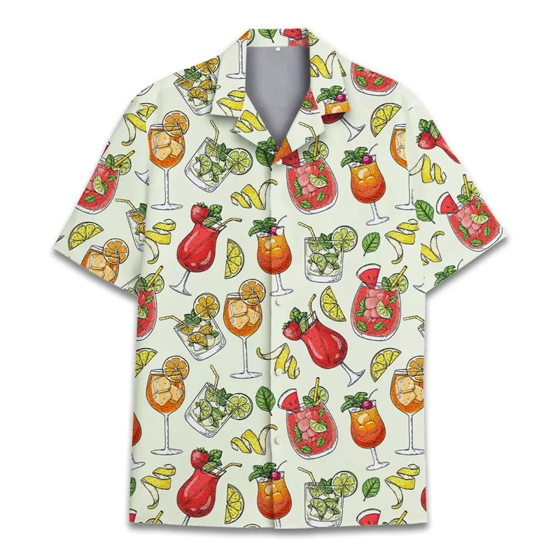 2025 Summer Animal Graphic Men Hawaiian Shirt 3d Shirt For Men Flower Print Plus Size Hawaiian Shirts Beach Flower Camisa