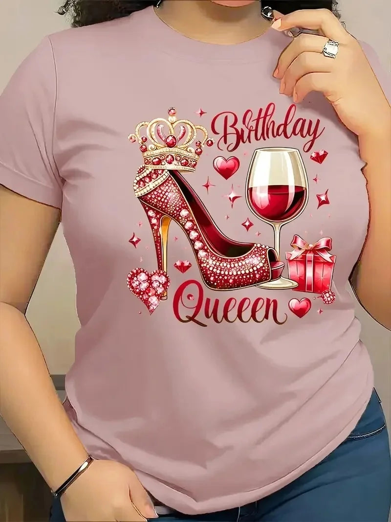 Women's 3D Graphic Print T-Shirt Casual Short Sleeve Crew Neck Top, Ideal for Birthday or Friend Gift for Outdoor Daily Sports