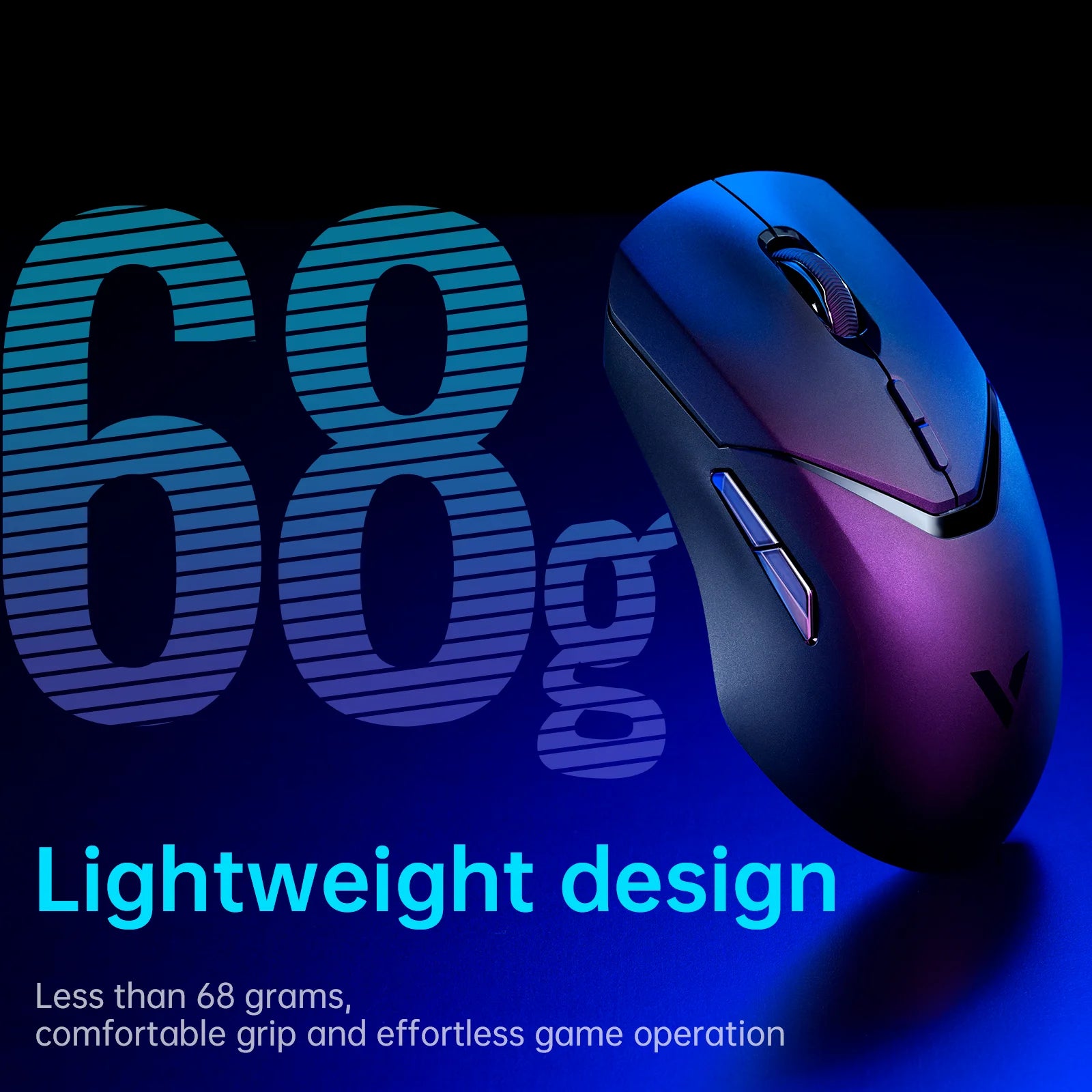 Rapoo VT9Pro 68g Super-Lightweight Wireless Gaming Mouse Esports Grade Performance PAW 3398 Sensor 26000 DPI 1ms Response Time