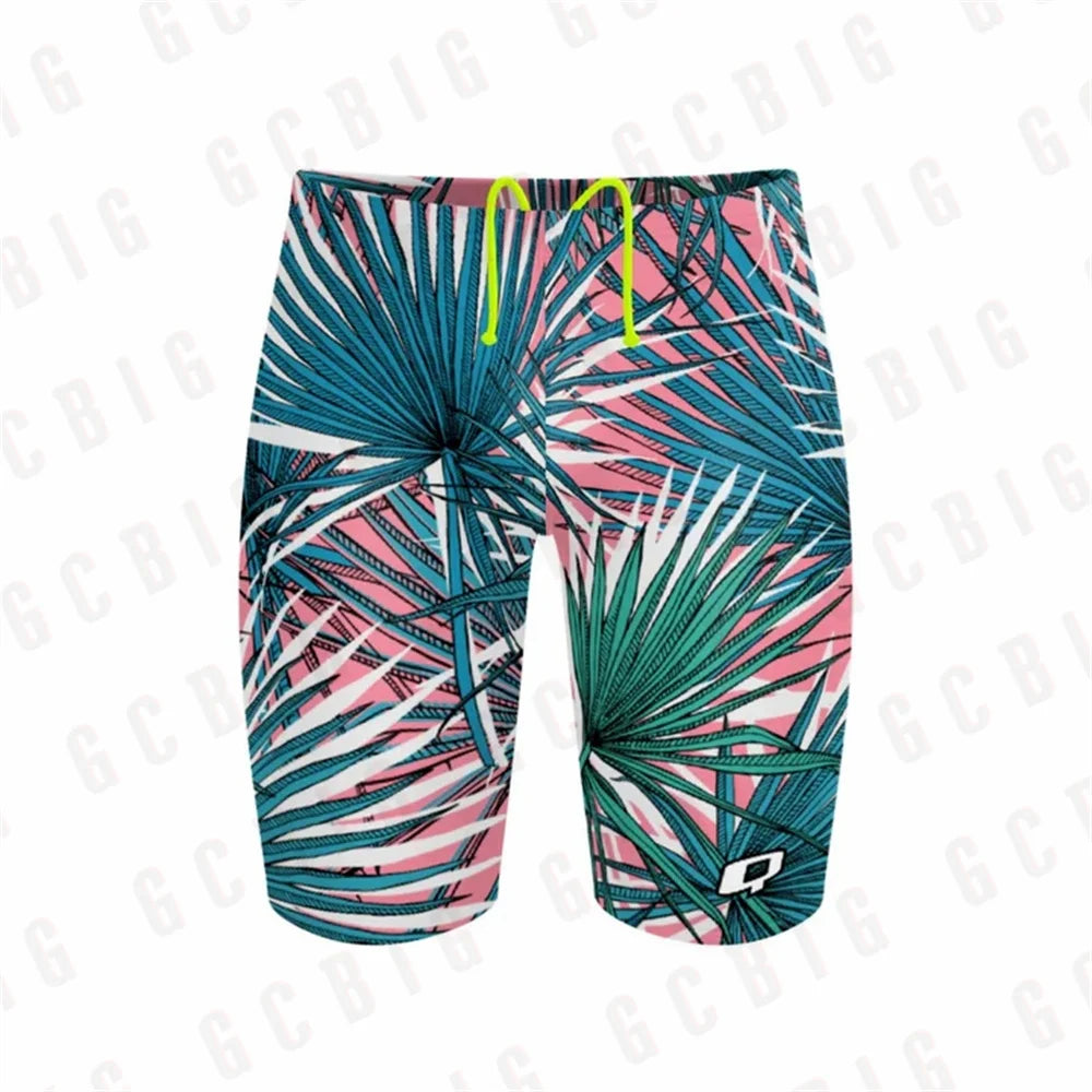 Mens Summer Trunks Swimwear Training Swim Shorts Trunks Swimsuits Boy Jammers Sports Surf Shorts Beach Volleyball Swimming Pants