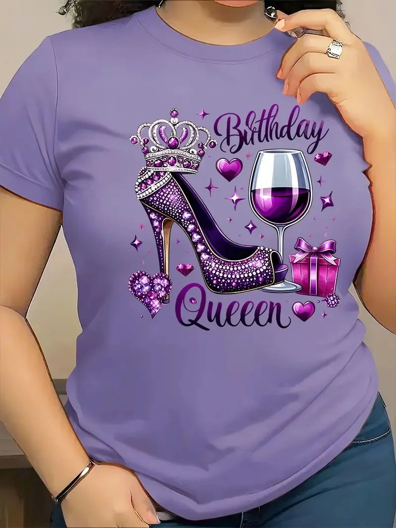 Women's 3D Graphic Print T-Shirt Casual Short Sleeve Crew Neck Top, Ideal for Birthday or Friend Gift for Outdoor Daily Sports