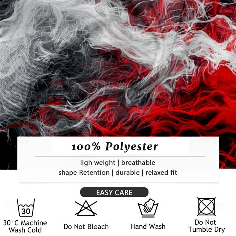 New Men's Long Sleeve Shirt Wave Button Casual Street Fashion Summer 3D Striped Print Long Sleeve Shirt