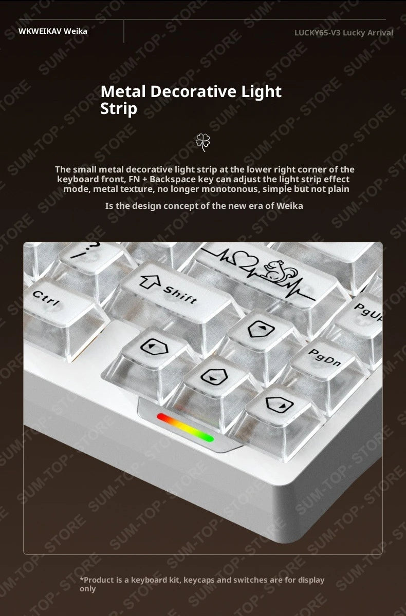 Weikav Lucky65 V3 Lucky65 V2 NUT65 Wireless Aluminum Mechanical Keyboard Kit 60% Bluetooth 2.4G Wired RGB Hotswap Gamer Keyboard