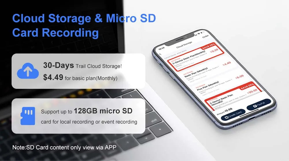 3MP Tuya Smart Life Battery Powered Outdoor WIFI Surveillance Security PIR Motion Detection Camera Night Vision Alexa Google