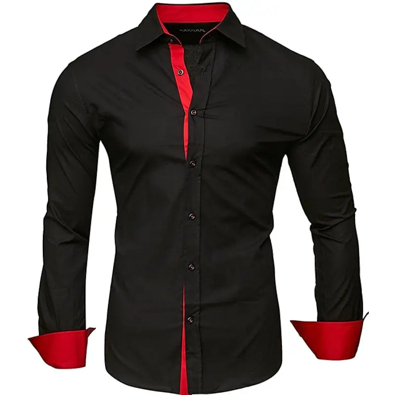 Men's Long Sleeve Button Formal Shirt 3D Printed Deep Gothic Style Summer Street Clothing Flap-Collar Shirt