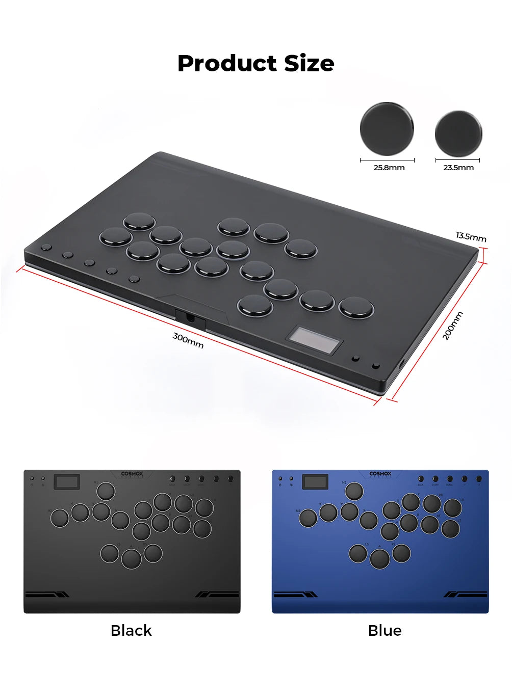 Haute42 M-Ultra Gen 2 Aluminium Alloy Leverless Hitbox Controller  For PC/ Ps4 / ps5/Steam Stickless Arcade Stick Controller