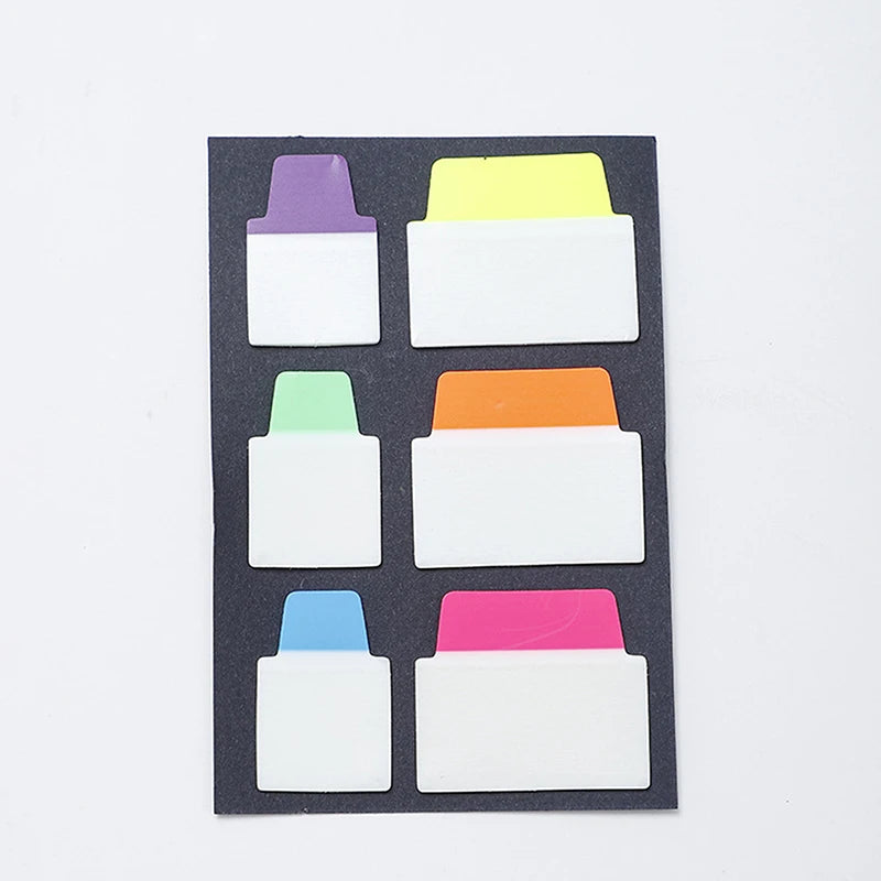 120 Pages Simple Transparent Index Stickers Color Label Stickers DIY Sticky Notes Office School Supplies