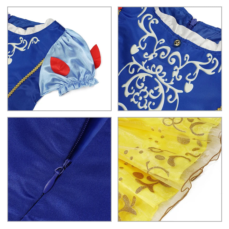 Summer Princess Costume Party Fancy Flower Vestido New 2025 Christmas Birthday Carnival Dress Up Rapunzal Belle Disguise Frock