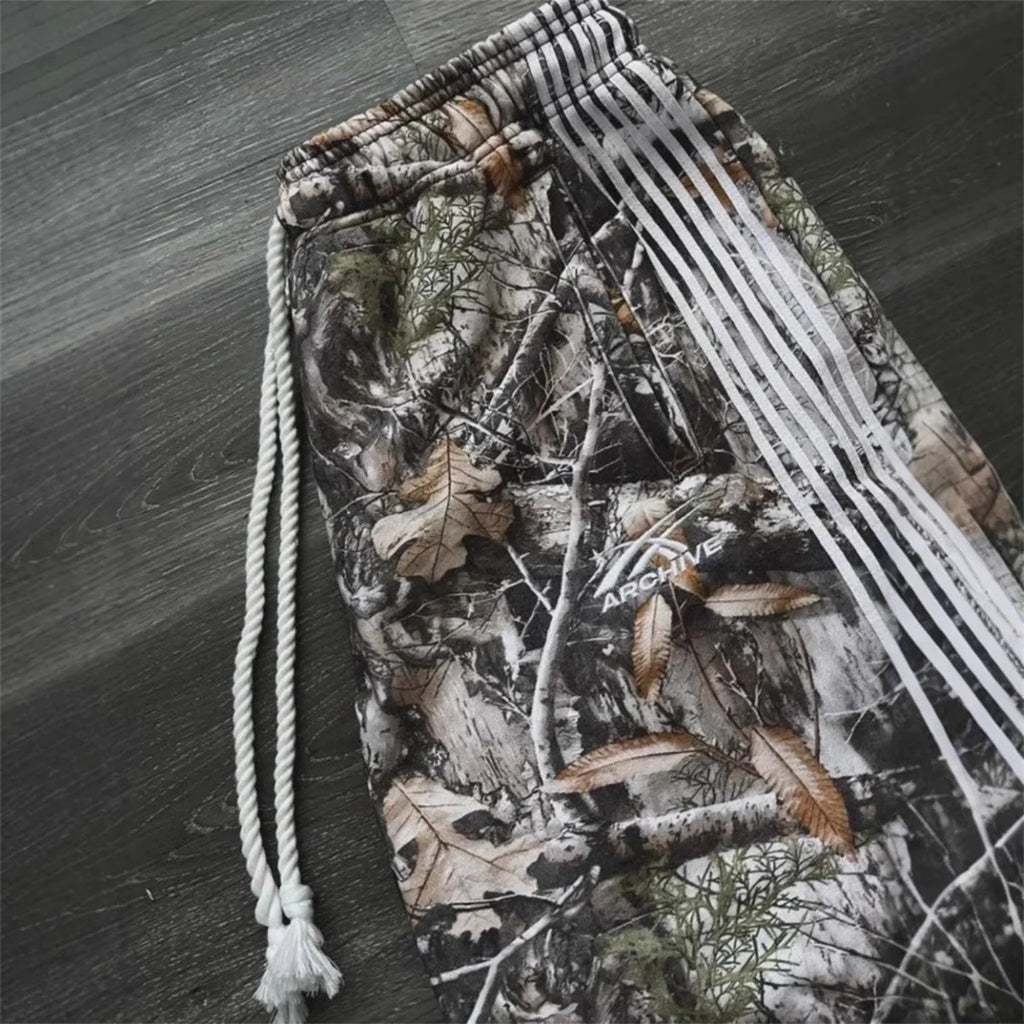 Camouflage Casual Pants Y2k Embroidered Camo Functional Tactical Functional Men's Women's Premium Jogging Drawstring Sweatpants
