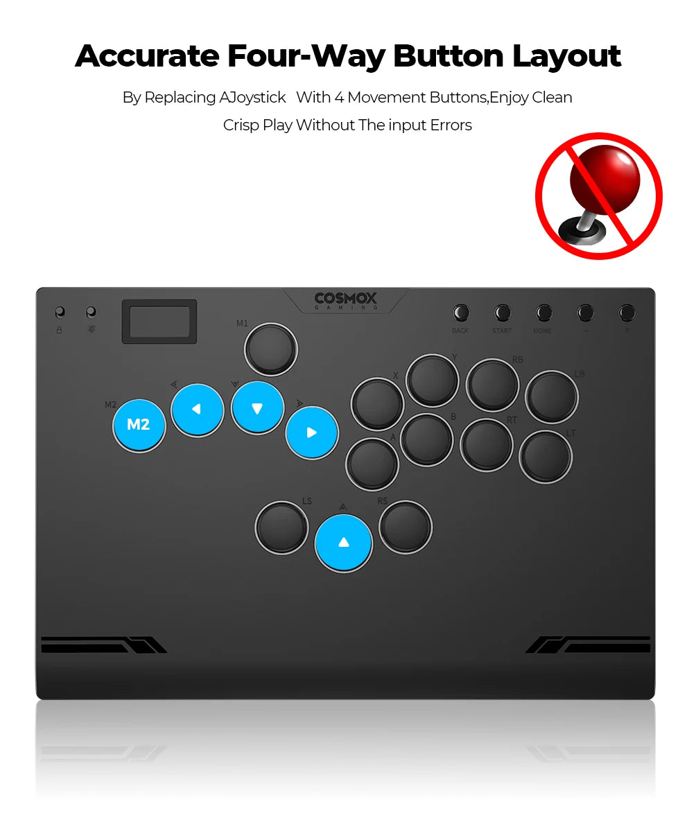 Haute42 M-Ultra Gen 2 Aluminium Alloy Leverless Hitbox Controller  For PC/ Ps4 / ps5/Steam Stickless Arcade Stick Controller