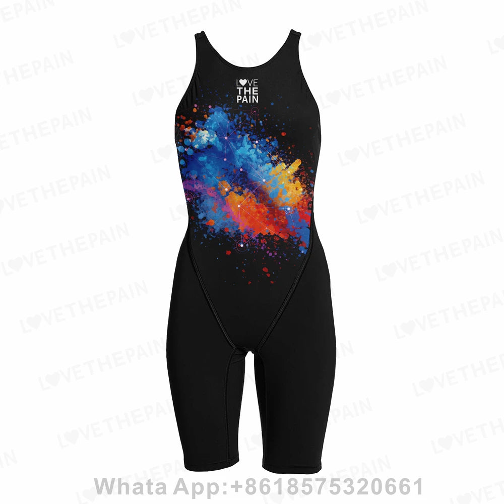 Competition Training Swimwear Tech Suits Neck To Knee Tech Suits Women Open Back Comfort Straps Swimsuit Jumpsuit Swimsuit 2023