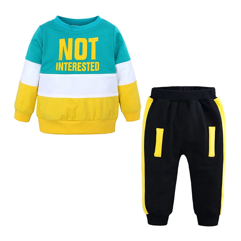 Spring Autumn Baby Girls Clothes Suit Infant Boys Outfits Children T-Shirt Pants 2Pcs/Set Toddler Casual Costume Kids Sportswear