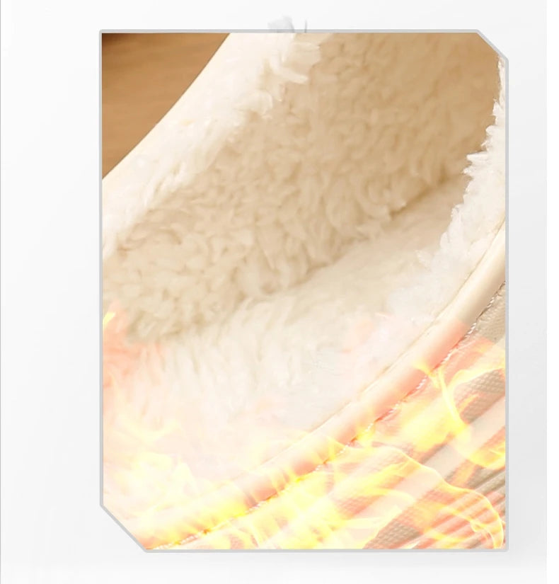 New Winter Men Warm Slippers Cotton Slippers Outdoor Indoor Cotton Shoes Waterproof Mens Comfortable Home Bedroom Plush Slippers