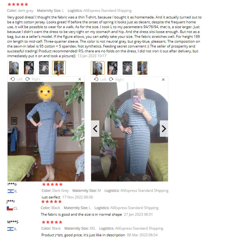 New Striped Maternity Clothes Maternity Dresses Pregnancy Clothes For Pregnant Women Nursing Breastfeeding Dresses Free Shipping