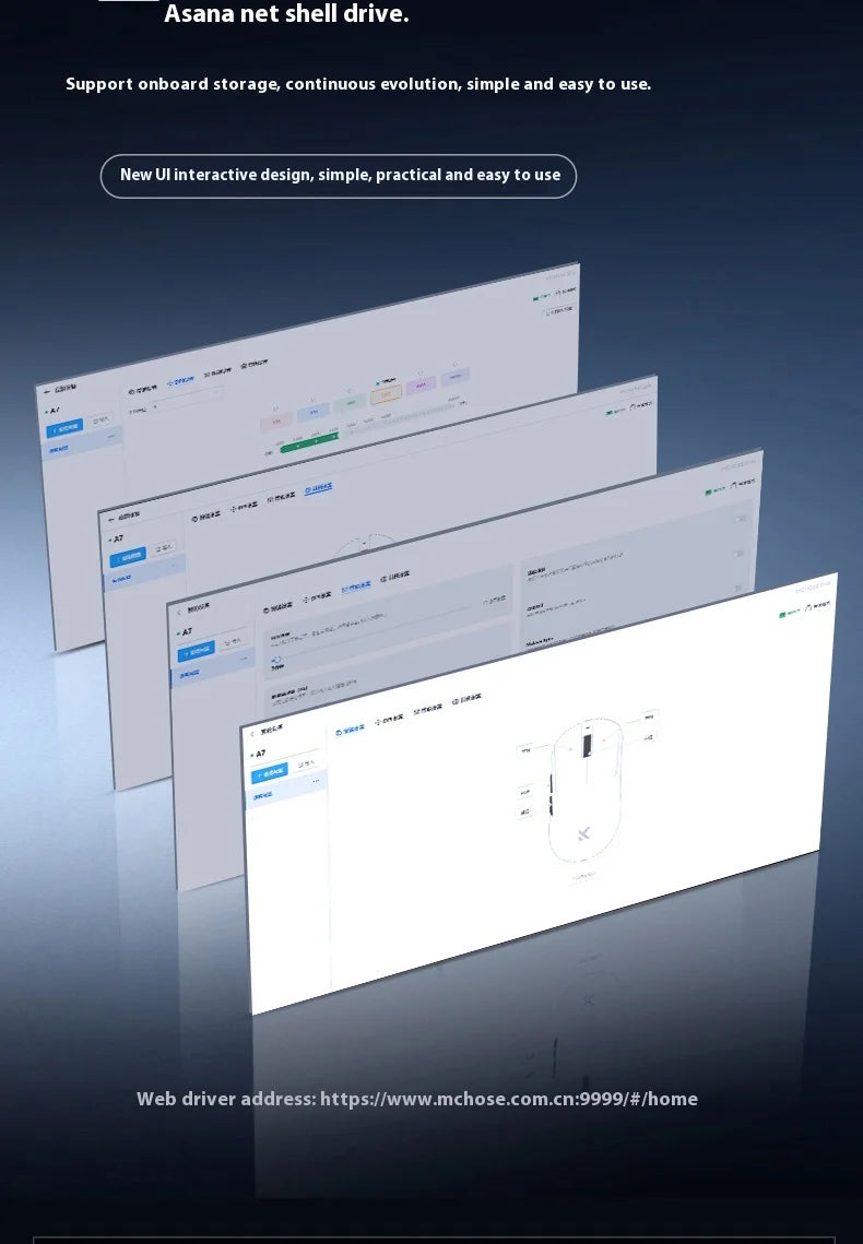 MCHOSE A7 Ultra Mouse Esports GamesThree Modes Pro Wireless Bluetooth PAW3395 Lightweight Laptop Office Mouse Support Ergonomics