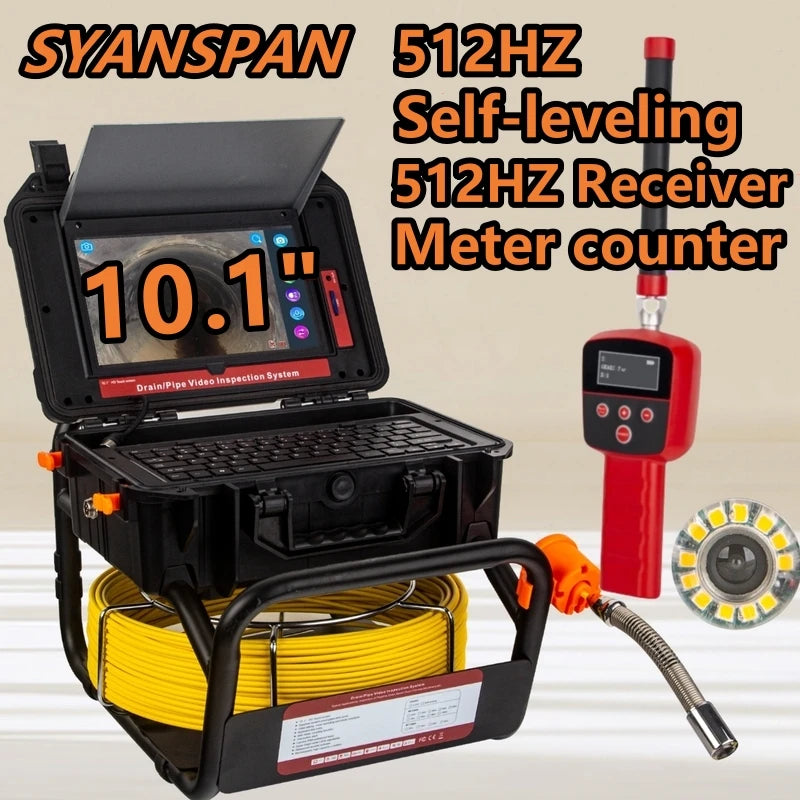 512Hz Transmitter Sonde for Pipeline Location Endoscope Image Self-Leveling DVR,SYANSPAN 23mm Drain Pipe Inspection Camera IP68