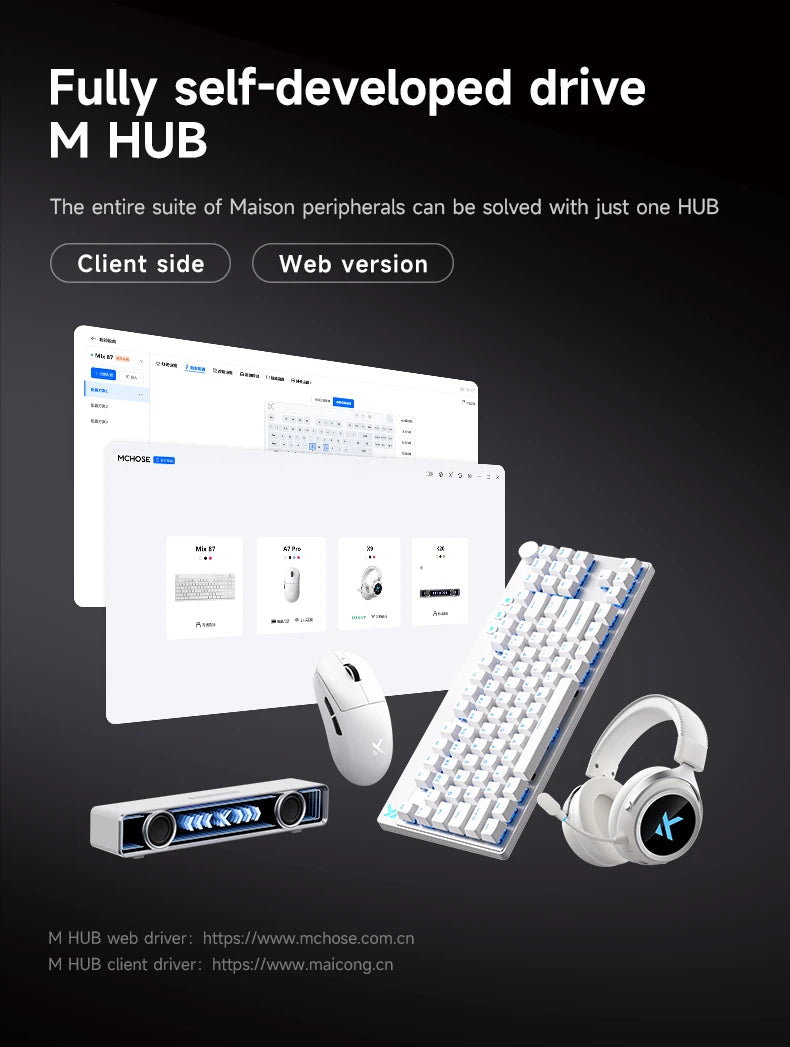 MCHOSE MIX87 Wired Gaming Keyboard Magnetic Swtich Keyboard 8K+256K Esport 0.08ms Low Latency E-Sports Custom Gamer Accessories