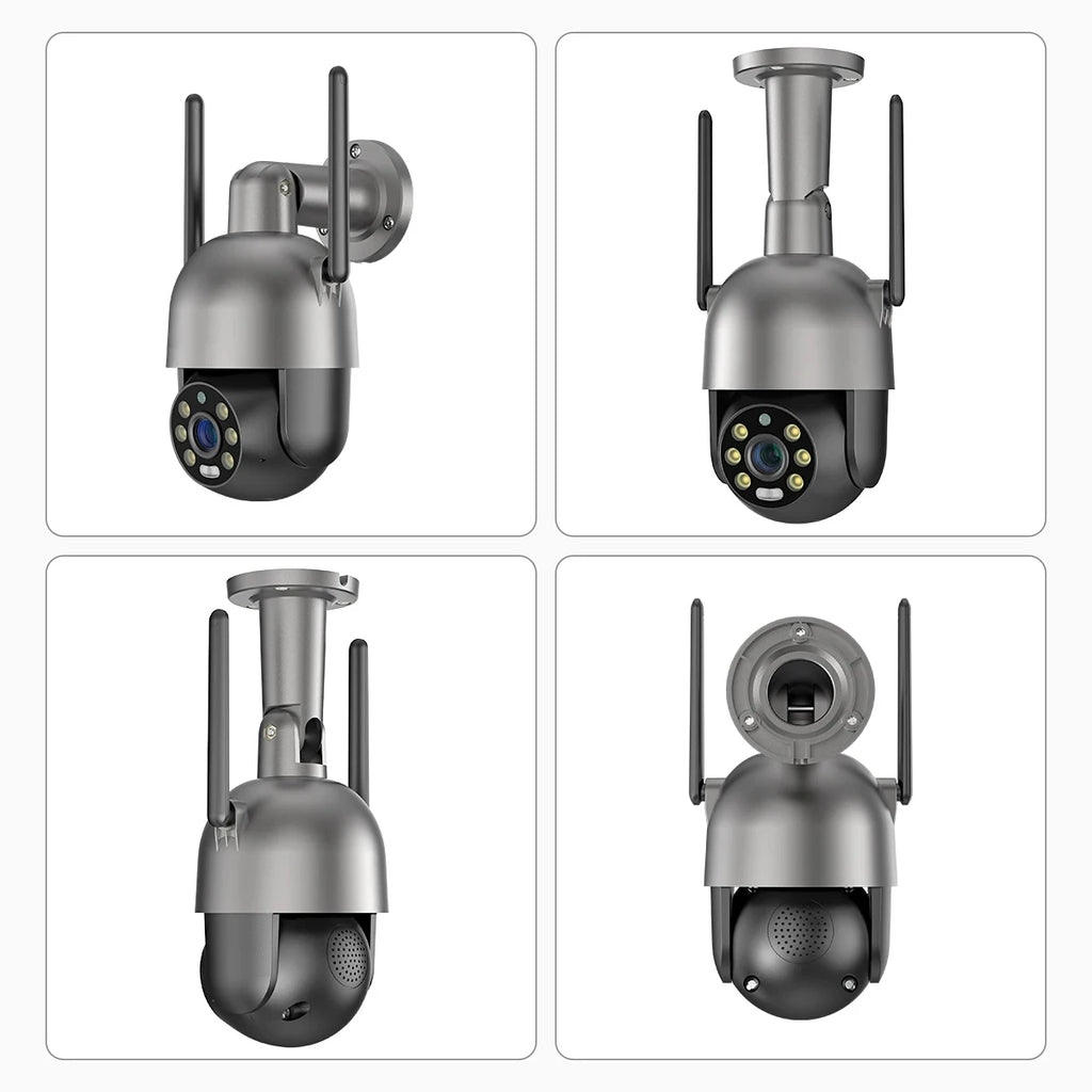 Techage 4MP PTZ WIFI IP Camera Two-Way Audio Outdoor Wireless CCTV Security Camera Smart AI Human Detection Color Night Vision