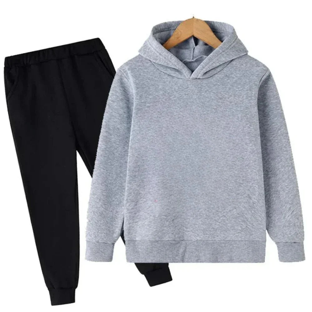 Children Hoodie Tracksuit Autumn Winter New York USA Letter Graphic Sweatshirt Pant Suit Baby Boy Girl Kid Sport Two Pieces Set