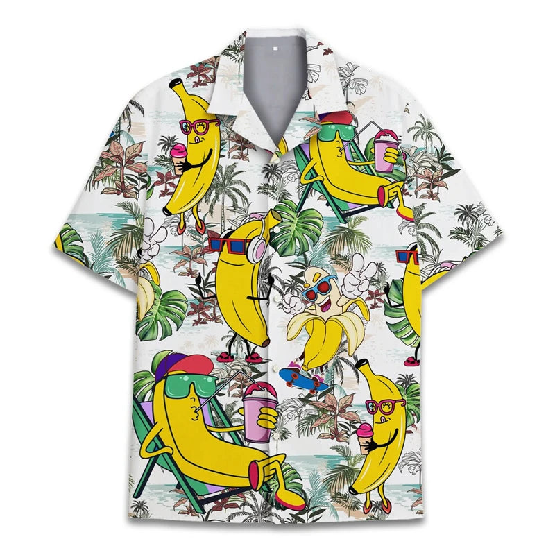 2025 Summer Animal Graphic Men Hawaiian Shirt 3d Shirt For Men Flower Print Plus Size Hawaiian Shirts Beach Flower Camisa