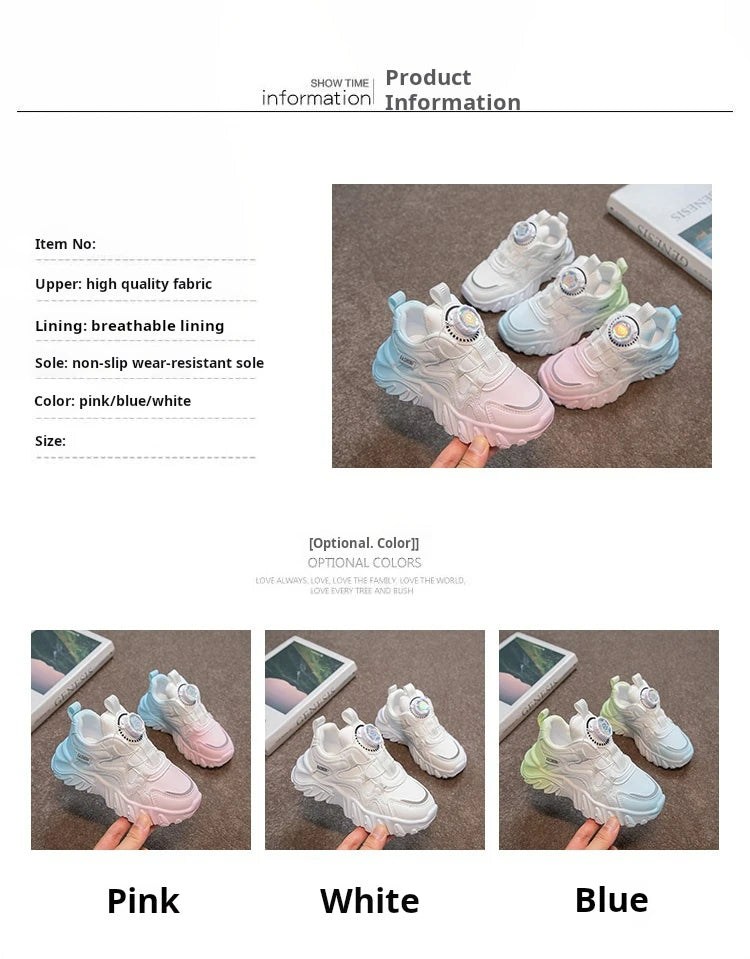 Autumn Leather Fashionable Sports and Leisure Shoes for Students, Anti Slip and Breathable Children's Shoes,Dad Shoes kids shoes