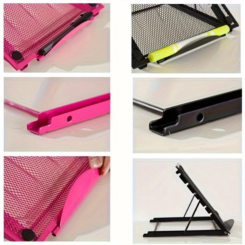 1 adjustable metal laptop folding stand base, foldable light box light stand, adjustable.