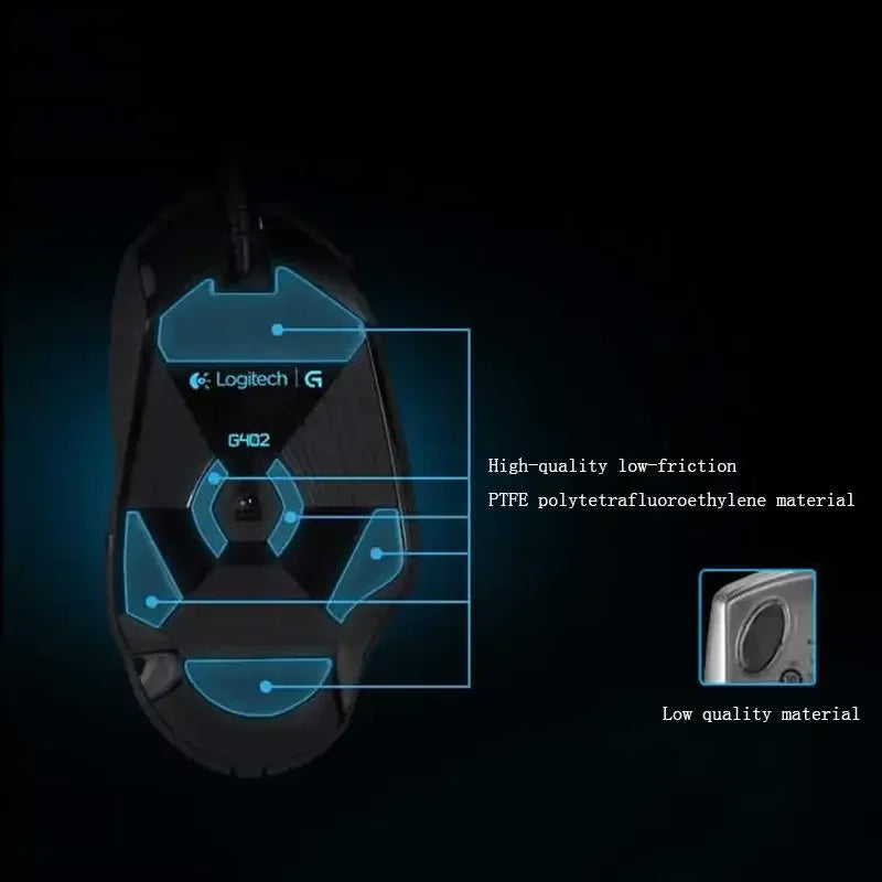 Logitech G402 Hyperion Fury Wired Gaming Mouse 4000 DPI Lightweight 8 Programmable Buttons Optical E-Sport Wired Mice