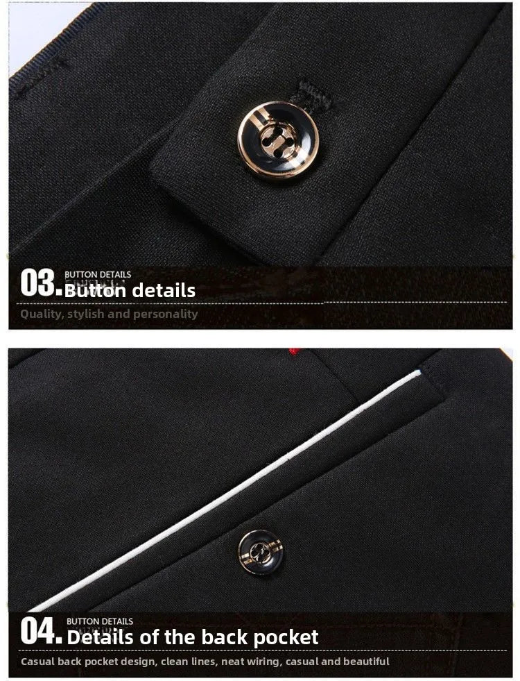 Elastic Waist Dress Pants Men, Professional Office Trousers Wrinkle Resistant, Spring Autumn Slim Fit Thin Business Chino Pants