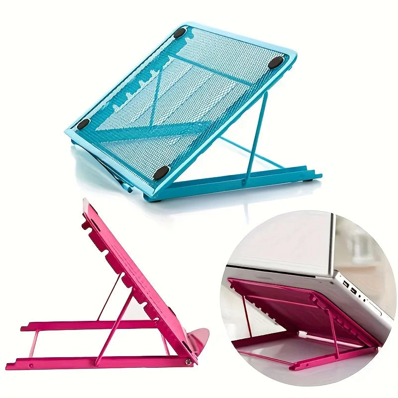 1 adjustable metal laptop folding stand base, foldable light box light stand, adjustable.