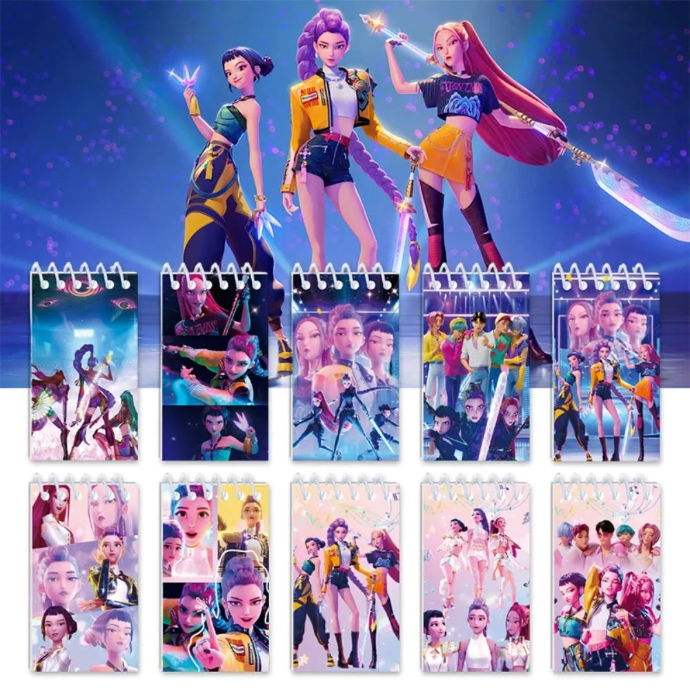 Kpop Demon Coil Notebook, Huntrix Anime Book, Decorative Notebook, Party Gift for Guests, Birthday Party Supplies, Kpop Warrior