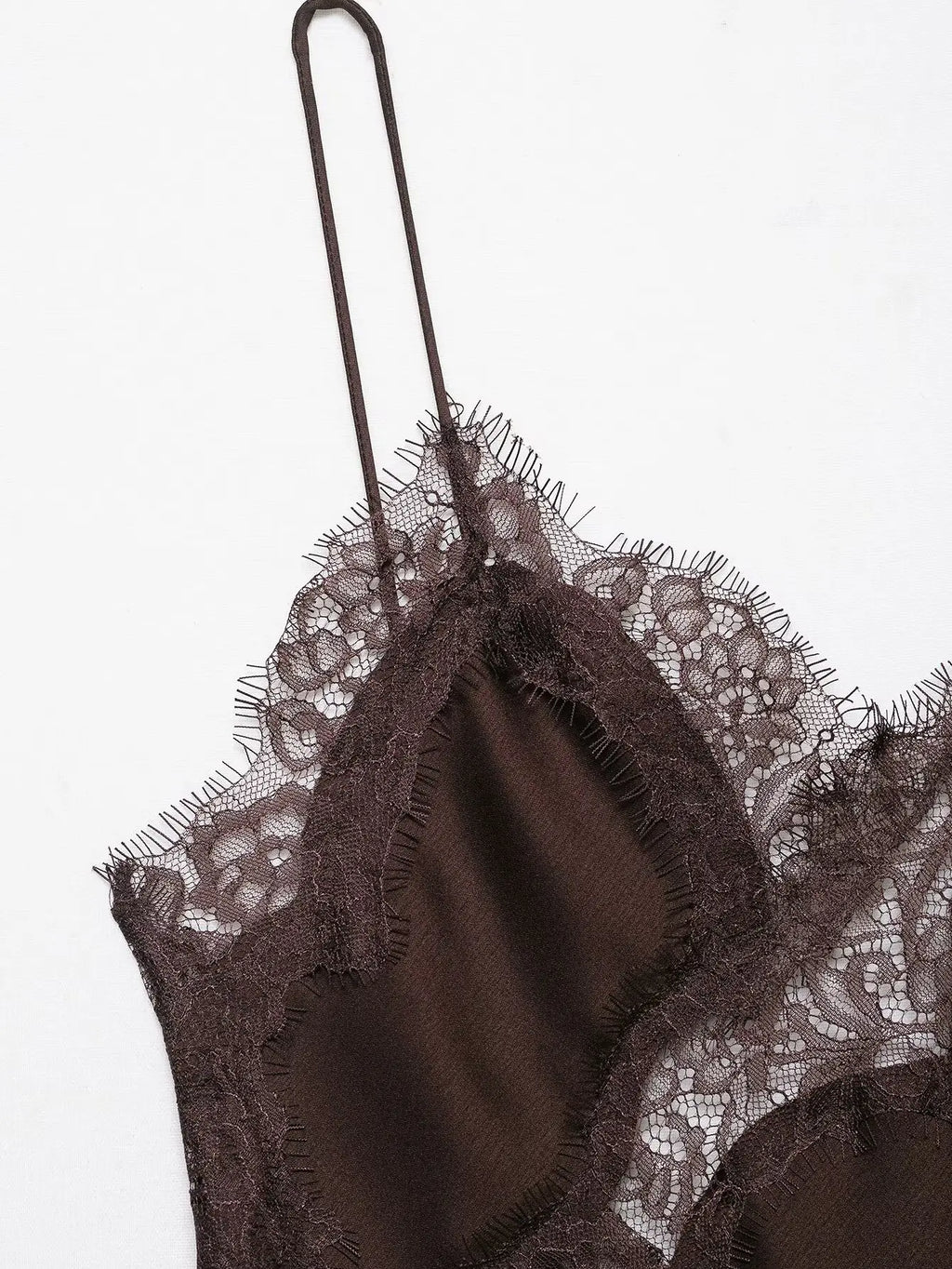 UNIZERA Women's Lace Asymmetrical Dress Sexy Suspender Summer 2025 New Temperament Fashionable