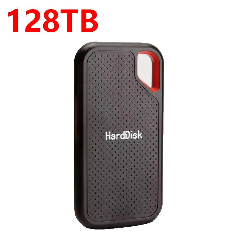 128TB Rugged External Hard Disk USB3.2 High-Speed Solid Hard Drives Portable Data Storage Drive for Laptop/PC Shock-Resistant