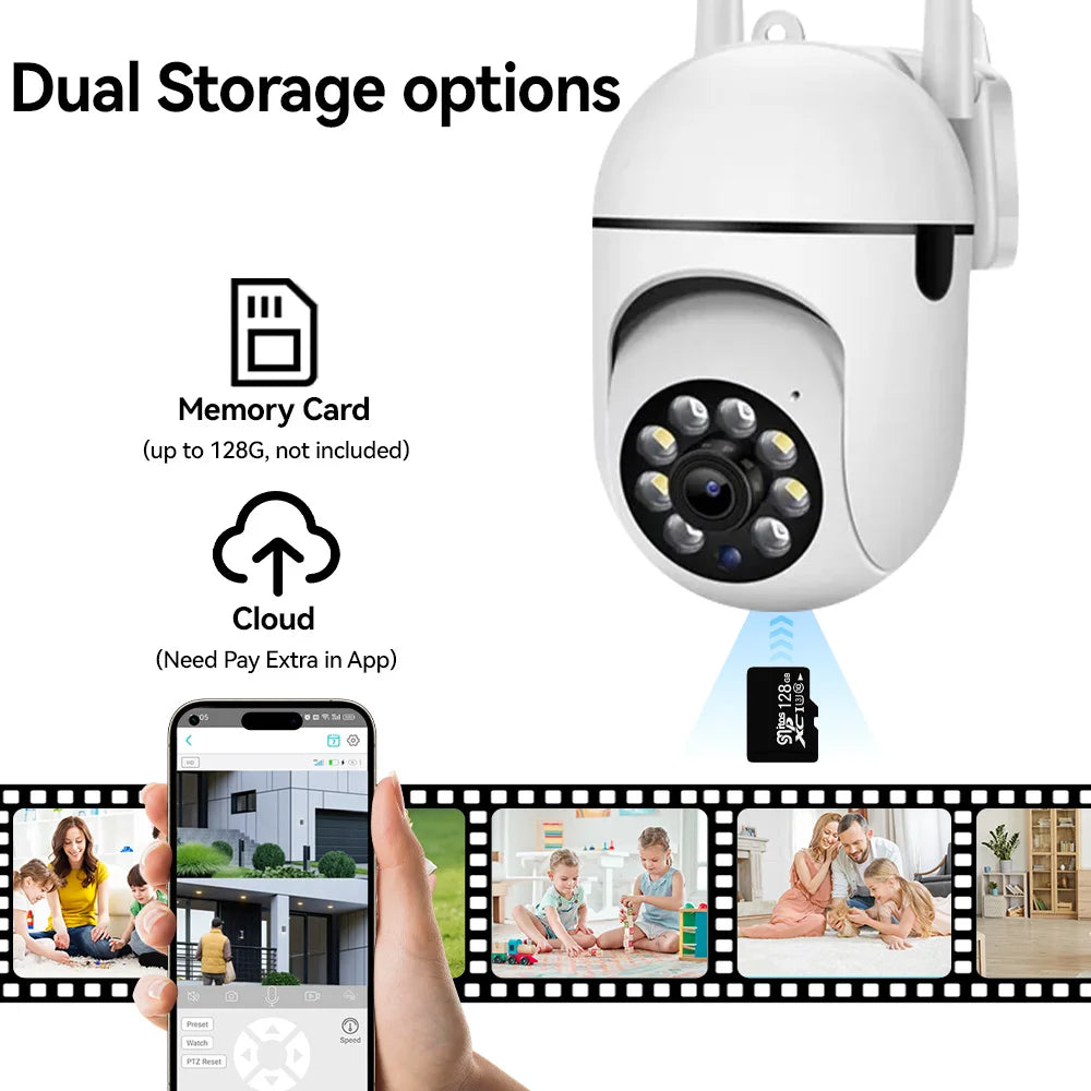 2.4G 1080P Cameras Wifi Video Surveillance IP Outdoor Security Protection Monitor 4.0X Zoom Home Wireless Track Alarm Waterproof