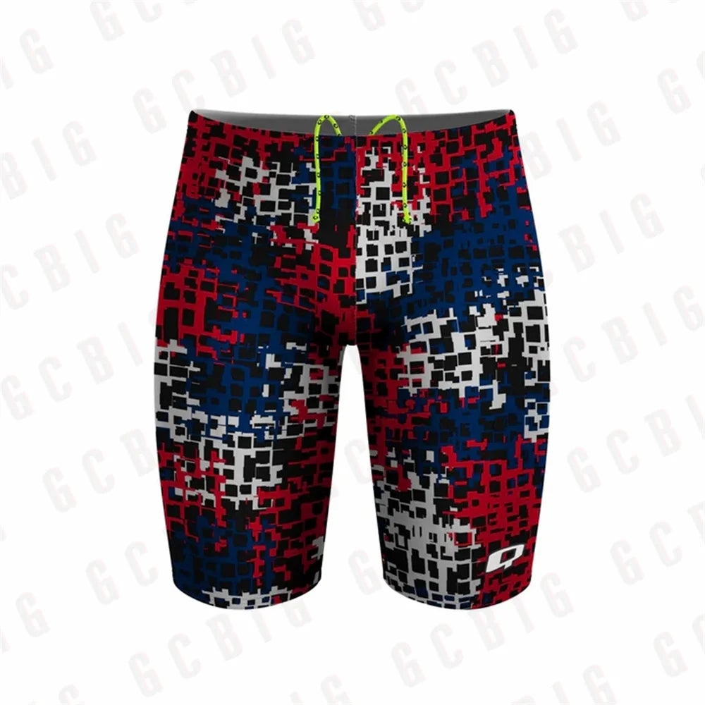 Mens Summer Trunks Swimwear Training Swim Shorts Trunks Swimsuits Boy Jammers Sports Surf Shorts Beach Volleyball Swimming Pants