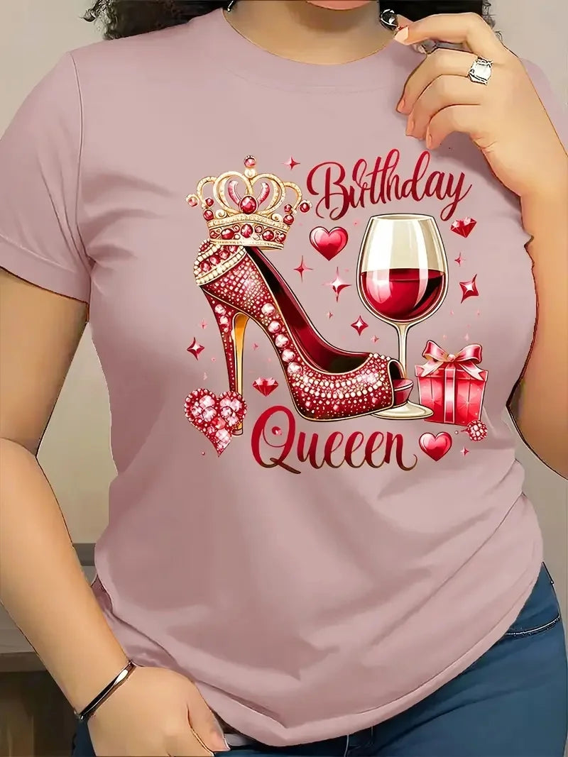 Women's 3D Graphic Print T-Shirt Casual Short Sleeve Crew Neck Top, Ideal for Birthday or Friend Gift for Outdoor Daily Sports