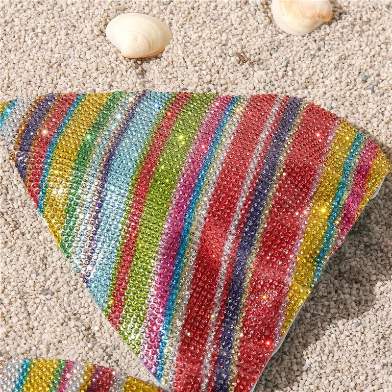 Halter Jewelled Sequins Diamond Bikini Women Swimsuit Female Swimwear Two Pieces Bikini Set Mini Micro Bathing Suit Swim Lady