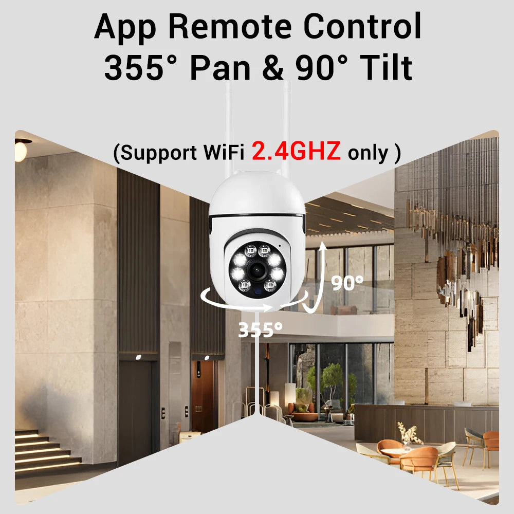 2.4G 1080P Cameras Wifi Video Surveillance IP Outdoor Security Protection Monitor 4.0X Zoom Home Wireless Track Alarm Waterproof