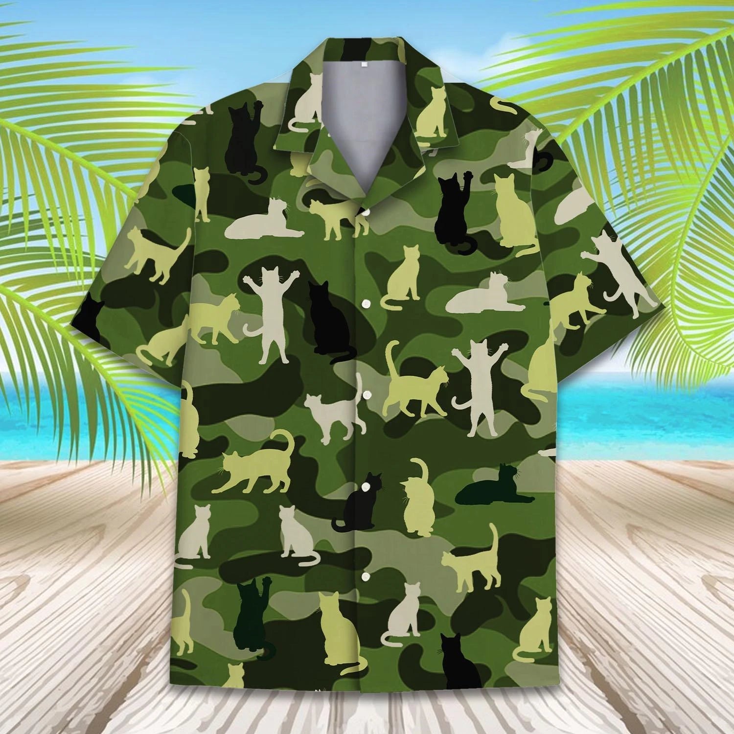 2025 Men's Hawaii Shirt 3D Printing Short Sleeve Western Cowboys Cat Casual For Men Shirts Clothes Harajuku Unisex Floral Blouse