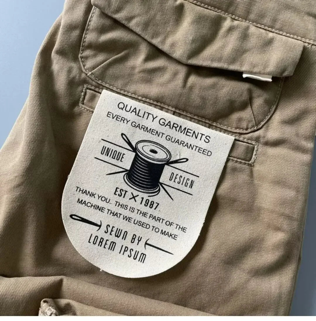 American Style Pure Cotton Heavy Duty Cargo Pants for Men Anti-Dirt Anti-Wear Loose Straight Leg Casual Pants Footwear