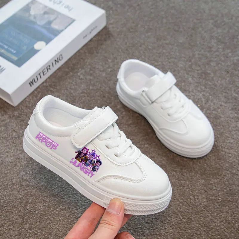 KPop Demon Hunters Children's Sneakers Girls Casual Shoes Autumn Rumi Mira Zoey Kids Cartoon Cute Toddler Student Running Shoes