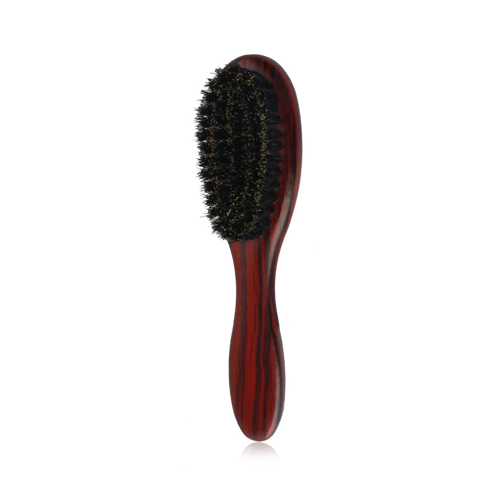 1pcs Boar Bristle Beard Brush Comb Wood Handle Hair Brush for Men's Mustache Shaving Comb Face Massage Facial Hair Cleaning