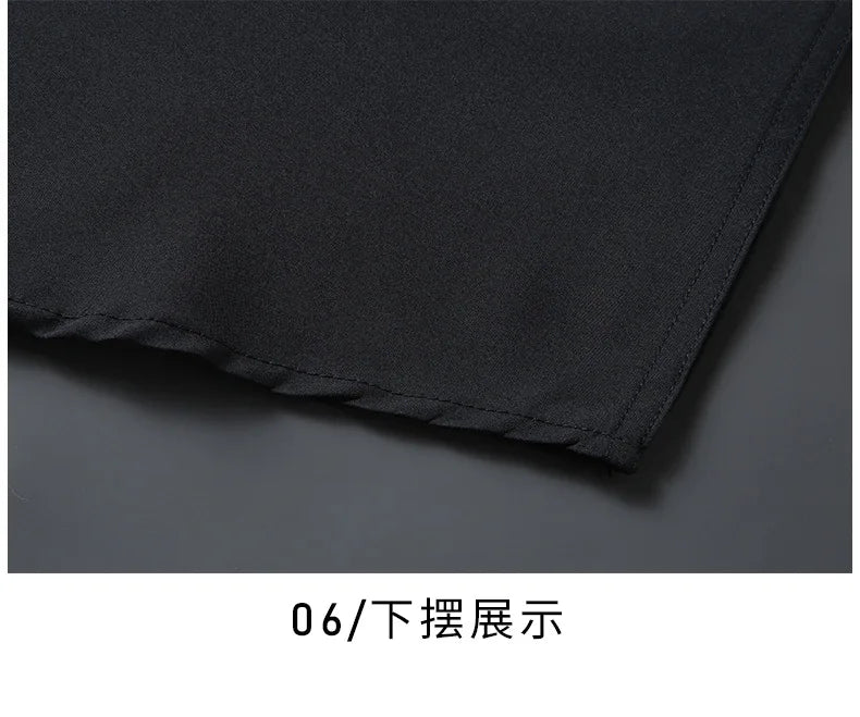 Upto 10XL Size Short Sleeve Embroidered Shirt Men's Casual Loose Oversized Black and White Short Sleeve Shirt Summer