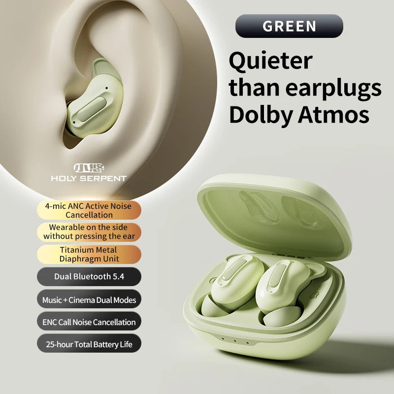 Xiaoyou In-Ear Bluetooth Headphones with Active Noise Cancellation, Specialized for Sleep