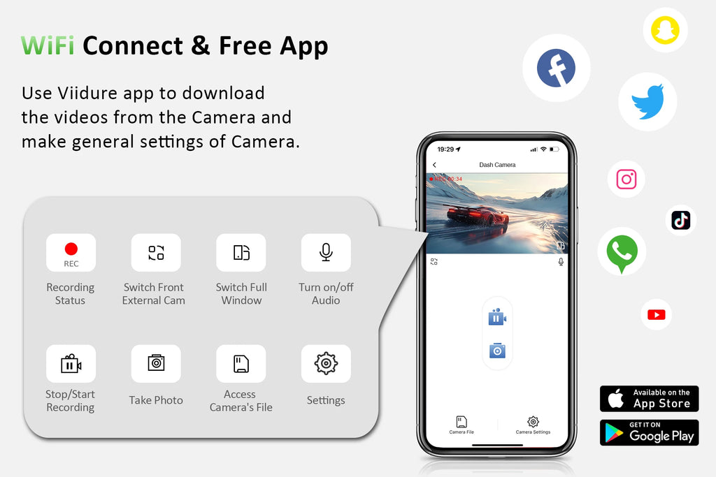 4 Channel Dash Cam wifi dashcam for car dvr Video Recorder Night Vision 24H Parking Monitor Black Box 360° Car Recording Camera